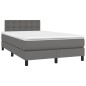 vidaXL Cama box spring con colchón cuero sintético gris 120x200 cm vidaXL Cama box spring con colchón cuero sintético gris 120x200 cm