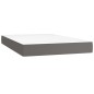 vidaXL Cama box spring con colchón cuero sintético gris 120x200 cm vidaXL Cama box spring con colchón cuero sintético gris 120x200 cm
