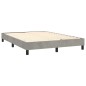 vidaXL Cama box spring con colchón terciopelo gris claro 140x200 cm vidaXL Cama box spring con colchón terciopelo gris claro 140x200 cm