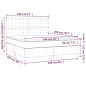 vidaXL Cama box spring con colchón tela gris taupe 160x200 cm