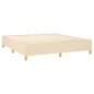 vidaXL Cama box spring con colchón tela color crema 160x200 cm vidaXL Cama box spring con colchón tela color crema 160x200 cm