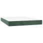 vidaXL Cama box spring con colchón terciopelo verde oscuro 140x190 cm vidaXL Cama box spring con colchón terciopelo verde oscuro 140x190 cm