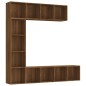 vidaXL Set de estantería/mueble TV 3 pzas roble marrón 180x30x180 cm vidaXL Set de estantería/mueble TV 3 pzas roble marrón 180x30x180 cm