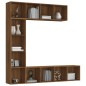 vidaXL Set de estantería/mueble TV 3 pzas roble marrón 180x30x180 cm vidaXL Set de estantería/mueble TV 3 pzas roble marrón 180x30x180 cm