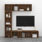 vidaXL Set de estantería/mueble TV 3 pzas roble marrón 180x30x180 cm vidaXL Set de estantería/mueble TV 3 pzas roble marrón 180x30x180 cm