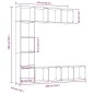 vidaXL Set de estantería/mueble TV 3 pzas roble marrón 180x30x180 cm vidaXL Set de estantería/mueble TV 3 pzas roble marrón 180x30x180 cm