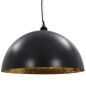 vidaXL Lámparas de techo 2 uds semiesféricas negro y dorado 50 cm E27 vidaXL Lámparas de techo 2 uds semiesféricas negro y dorado 50 cm E27