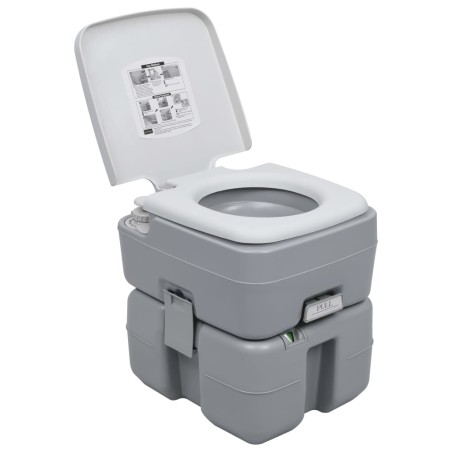 vidaXL Juego inodoro con lavabo y depósito agua portátil para camping