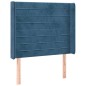 vidaXL Cama box spring colchón y LED terciopelo azul oscuro 90x190 cm vidaXL Cama box spring colchón y LED terciopelo azul oscuro 90x190 cm