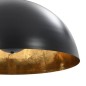 vidaXL Lámparas de techo 2 uds semiesféricas negro y dorado 50 cm E27 vidaXL Lámparas de techo 2 uds semiesféricas negro y dorado 50 cm E27