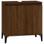 vidaXL Set de muebles baño 3 pzas madera contrachapada roble marrón vidaXL Set de muebles baño 3 pzas madera contrachapada roble marrón