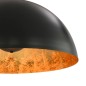 vidaXL Lámparas de techo 2 uds semiesféricas negro y dorado 50 cm E27 vidaXL Lámparas de techo 2 uds semiesféricas negro y dorado 50 cm E27