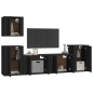 vidaXL Set de muebles para TV 5 piezas madera contrachapada negro vidaXL Set de muebles para TV 5 piezas madera contrachapada negro