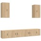 vidaXL Set de muebles para TV 6 pzas madera contrachapada roble sonoma vidaXL Set de muebles para TV 6 pzas madera contrachapada roble sonoma