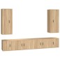 vidaXL Set de muebles para TV 6 pzas madera contrachapada roble sonoma