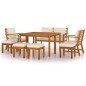 vidaXL Juego comedor jardín con cojines 9 piezas madera maciza acacia vidaXL Juego comedor jardín con cojines 9 piezas madera maciza acacia