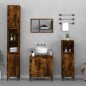 vidaXL Set de muebles baño 3 pzas madera contrachapada roble ahumado