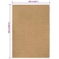 vidaXL Alfombra rectangular yute natural 160x230 cm