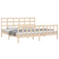 vidaXL Estructura de cama de matrimonio con cabecero madera maciza vidaXL Estructura de cama de matrimonio con cabecero madera maciza