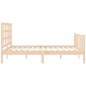 vidaXL Estructura de cama de matrimonio con cabecero madera maciza vidaXL Estructura de cama de matrimonio con cabecero madera maciza