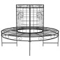 vidaXL Banco de jardín redondo de acero negro Ø137 cm vidaXL Banco de jardín redondo de acero negro Ø137 cm