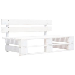 vidaXL Muebles de palés 6 pzas y cojines madera pino impregnada blanco