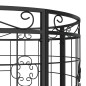 vidaXL Banco de jardín redondo de acero negro Ø137 cm vidaXL Banco de jardín redondo de acero negro Ø137 cm