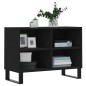vidaXL Mueble de TV madera de ingeniería negro 69,5x30x50 cm vidaXL Mueble de TV madera de ingeniería negro 69,5x30x50 cm