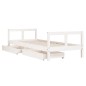 vidaXL Estructura cama niños con cajones madera pino blanco 80x200 cm