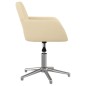 vidaXL Silla de oficina giratoria tela color crema vidaXL Silla de oficina giratoria tela color crema