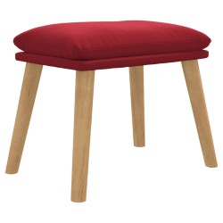 vidaXL Reposapiés de terciopelo rojo vino tinto 45x29,5x35 cm
