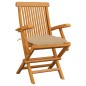 vidaXL Sillas de jardín 6 uds madera maciza de teca con cojines beige vidaXL Sillas de jardín 6 uds madera maciza de teca con cojines beige