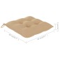 vidaXL Sillas de jardín 6 uds madera maciza de teca con cojines beige vidaXL Sillas de jardín 6 uds madera maciza de teca con cojines beige