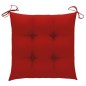 vidaXL Sillas de jardín 8 uds madera maciza de teca con cojines rojos vidaXL Sillas de jardín 8 uds madera maciza de teca con cojines rojos