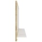 vidaXL Espejo de baño madera contrachapada blanco roble 80x10,5x37 cm vidaXL Espejo de baño madera contrachapada blanco roble 80x10,5x37 cm