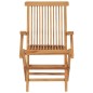 vidaXL Sillas de jardín 4 uds madera maciza de teca con cojines rojos vidaXL Sillas de jardín 4 uds madera maciza de teca con cojines rojos
