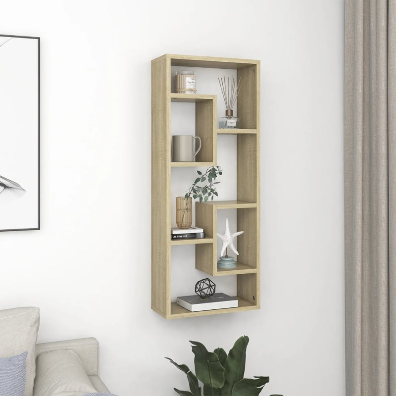 vidaXL Estantería de pared contrachapada color roble 36x16x90 cm vidaXL Estantería de pared contrachapada color roble 36x16x90 cm
