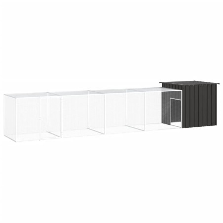 vidaXL Jaula de gallinas acero galvanizado antracita 500x91x100 cm
