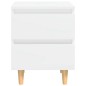 vidaXL Mesita de noche patas madera pino blanco con brillo 40x35x50cm vidaXL Mesita de noche patas madera pino blanco con brillo 40x35x50cm