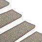vidaXL Alfombrilla autoadhesiva escalera 15 uds gris y beige 65x21x4cm