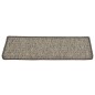 vidaXL Alfombrilla autoadhesiva escalera 15 uds gris y beige 65x21x4cm