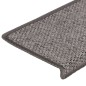 vidaXL Alfombrilla autoadhesiva escalera 15 uds gris y beige 65x21x4cm