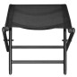 vidaXL Reposapies plegable aluminio y textileno negro vidaXL Reposapies plegable aluminio y textileno negro