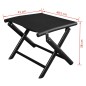 vidaXL Reposapies plegable aluminio y textileno negro vidaXL Reposapies plegable aluminio y textileno negro