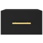 vidaXL Mesita de noche de pared negro 35x35x20 cm vidaXL Mesita de noche de pared negro 35x35x20 cm