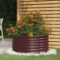 vidaXL Jardinera de acero con recubrimiento polvo marrón 80x80x36 cm vidaXL Jardinera de acero con recubrimiento polvo marrón 80x80x36 cm