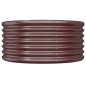 vidaXL Jardinera de acero con recubrimiento polvo marrón 80x80x36 cm vidaXL Jardinera de acero con recubrimiento polvo marrón 80x80x36 cm
