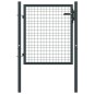 vidaXL Puerta de malla de jardín acero galvanizado gris 100x125 cm vidaXL Puerta de malla de jardín acero galvanizado gris 100x125 cm