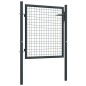 vidaXL Puerta de malla de jardín acero galvanizado gris 100x125 cm vidaXL Puerta de malla de jardín acero galvanizado gris 100x125 cm
