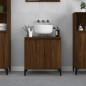 vidaXL Armario de lavabo madera contrachapada roble marrón 58x33x60 cm